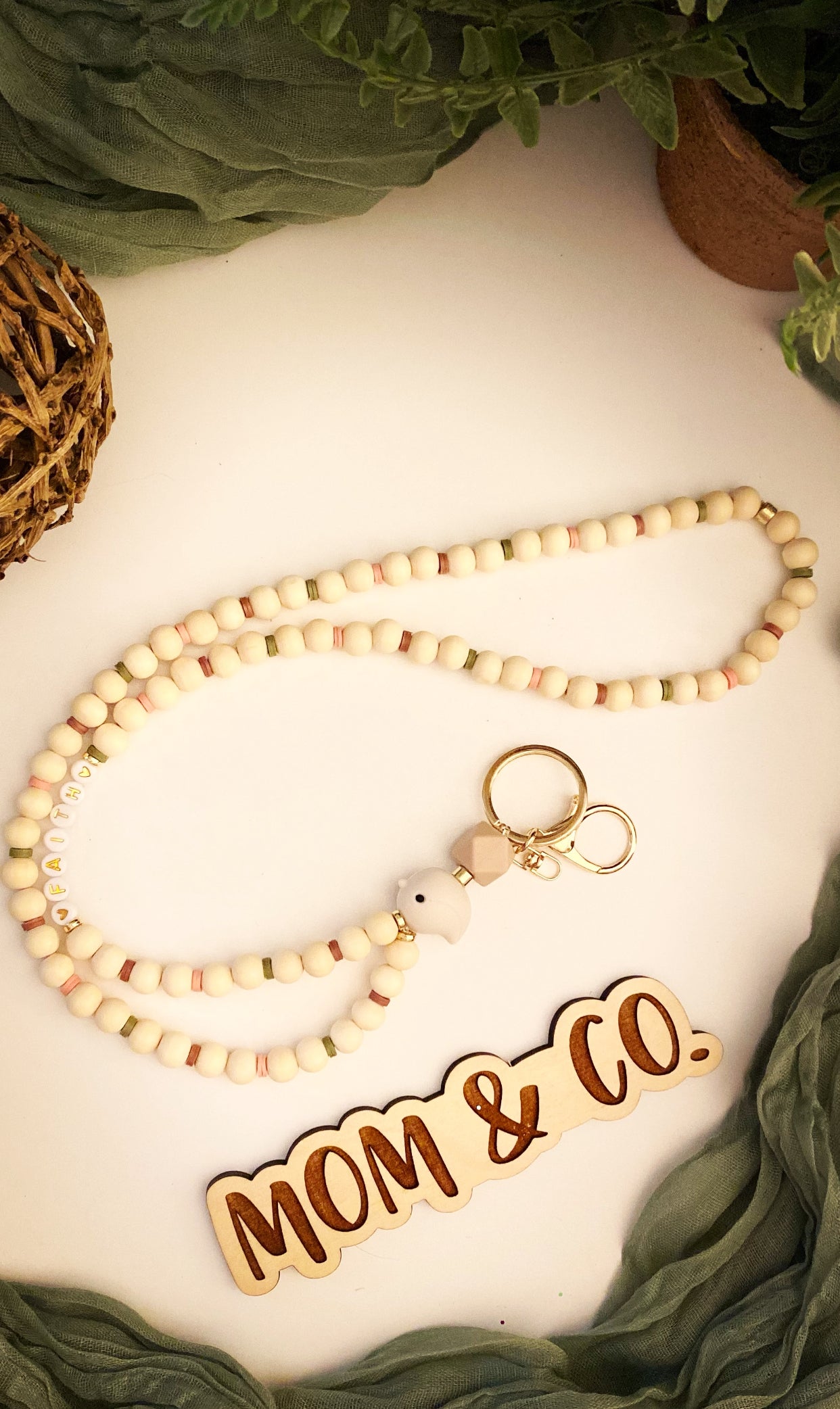 Faith Wooden Lanyard