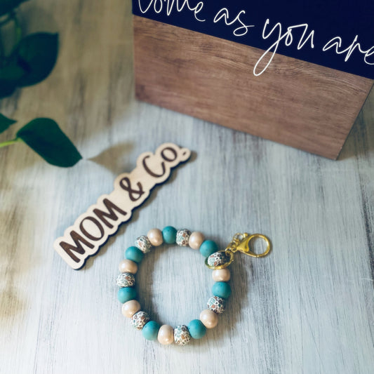Fungus / Plant Silicone Bead Wristlet Keychain